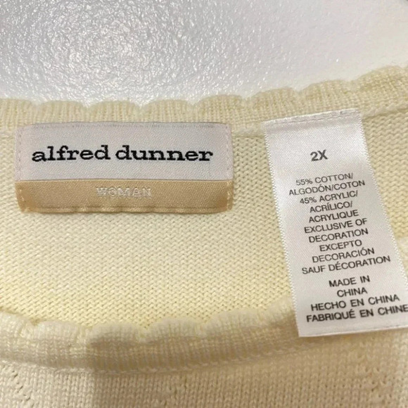 Vintage - Alfred Dunner Embroidered Short Sleeve Sweater - Picture 5 of 9